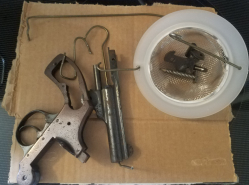 disassembled revolver